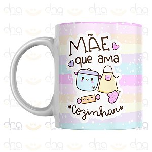 Caneca Personalizada Mãe Que Ama Cozinhar