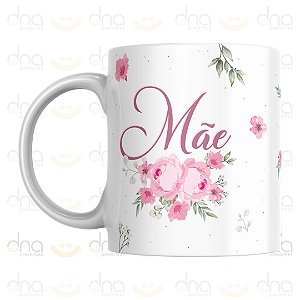 Caneca Personalizada Mãe, Eu Te Amo (Floral)