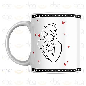 Caneca Personalizada Ser Mãe É Ter O Coração Batendo Fora do Próprio Peito