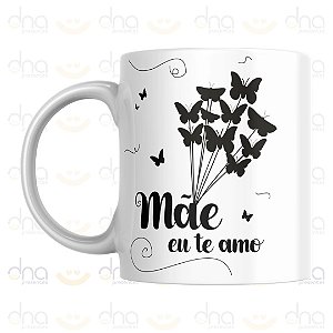 Caneca Personalizada Ser Mãe, Eu Te Amo (Borboletas)
