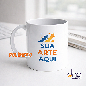 Caneca de Polímero Branca 325ml - Sua Arte Aqui