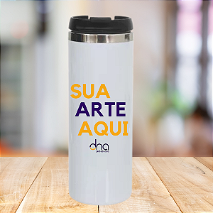 Copo Térmico de Inox 330ml Branco Personalizada "Sua Arte Aqui"