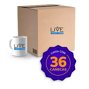 Caneca Cerâmica 325ml Branca Live para Sublimação - Caixa c/36 unidades