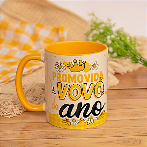 Caneca Personalizada Promovida a Vovó do Ano - Laranja
