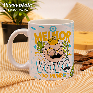 Caneca Personalizada O Melhor Vovô do Mundo - Branca