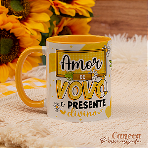 Caneca Personalizada Amor de Vovó é Presente Divino