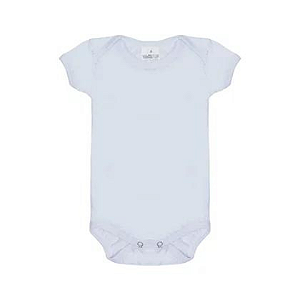 Body Baby Manga Curta Para Sublimação Branco Meia Malha - P