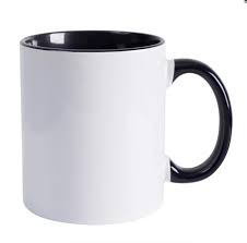 Caneca Cerâmica 325ml com Alça e Interior Preta JKB