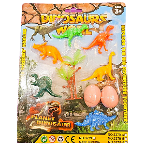 Dinossauros Worl com 8 peças