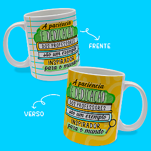 Caneca Personalizada Paciência e Dedicação Amarela