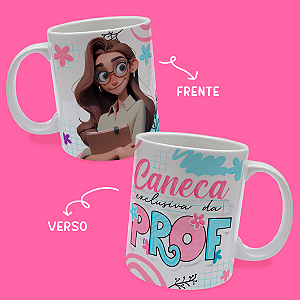 Caneca Personalizada Exclusiva da Prof Ilustração