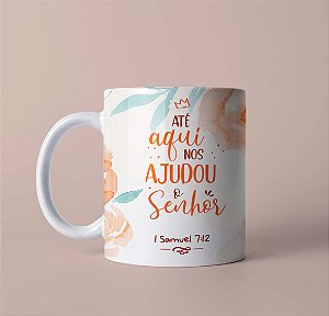 Caneca Personalizada Nos ajudou o Senhor