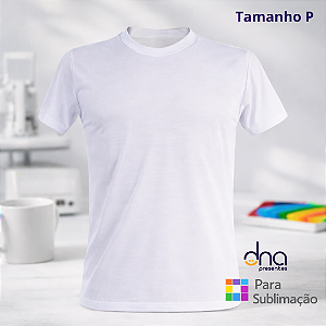 Camiseta Tradicional Branca Comfort Adulto Poliester P - Para Sublimação