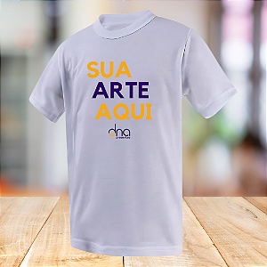 Camiseta Personalizada Branca Infantil Poliéster - Tamanho 8