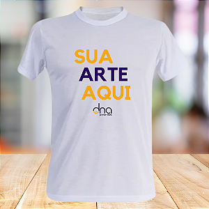 Camiseta Personalizada Branca Adulto Poliéster - Tamanho G