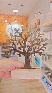 Enfeite Decorativo com Base de Madeira Arvore da Vida