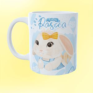 Caneca Personalizada Coelho laço amarelo