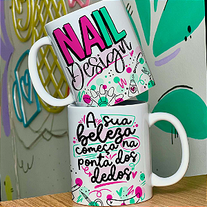 Caneca Personalizada Nail design