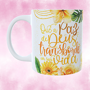 Caneca Personalizada  Que a paz de Deus transborde em sua vida