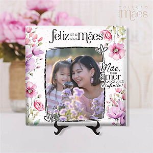 Azulejo Personalizado 15x15 - Mãe meu amor por você é infinito!