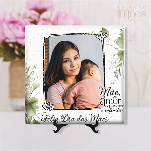 Azulejo Personalizado 15x15 - Mãe meu amor por você é infinito!