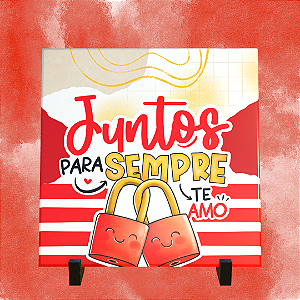 Azulejo Personalizado 15x15 - juntos para sempre te amo