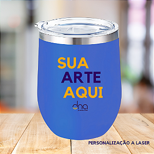Copo Térmico Cuia - (Sua Arte Aqui) - Azul escuro