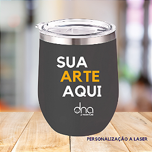 Copo Térmico Cuia - (Sua Arte Aqui) - Preto fosco