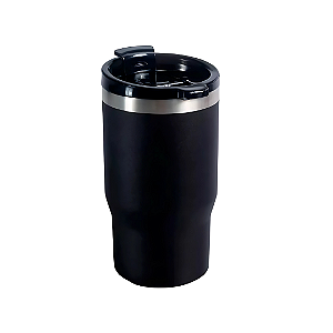 Copo Térmico com 2 Tampas 420ml - Preto fosco