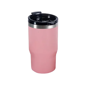 Copo Térmico com 2 Tampas 420ml - Rosa claro
