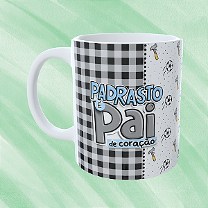 Caneca Personalizada Padrasto e pai de coração