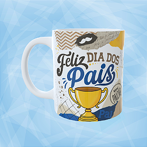 Caneca Personalizada - Feliz dia dos pais + troféu
