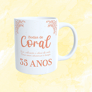 Caneca Personalizada - Bodas de Coral (35 anos)
