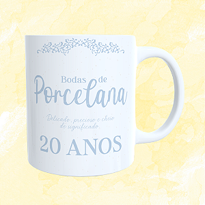Caneca Personalizada - Bodas de Porcelana (20 anos)