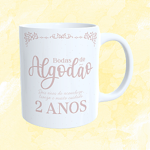 Caneca Personalizada - Bodas de Papel (1 ano)