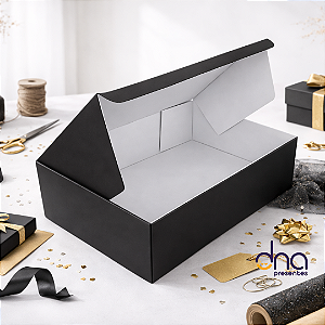 Caixa de Papelão A 9cm x L 27cm x C 18cm - Preta