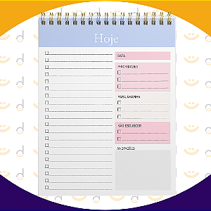 Planner para anotação c/50folhas 24x17cm - Azul