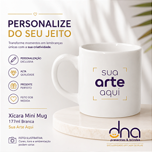 Xícara Mini Mug 177ml Branca - Sua Arte Aqui
