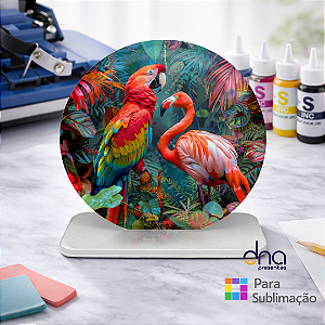 Placa Troféu Redondo - Acrílico Retroverso 13cm x 12x5cm - Para Sublimação