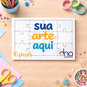 Quebra Cabeça 16 peças - Sua Arte Aqui
