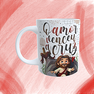Caneca Personalizada - O amor venceu a cruz
