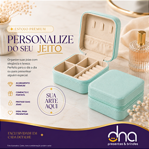 Porta Joias - Cor Verde Tiffany