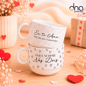 Xícara Personalizada - Eu te amo feliz dia dos namorados, para sempre nós dois.