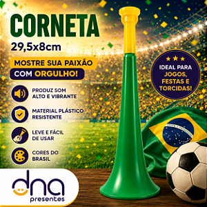 Brasil - Corneta Trompete 29,5x8cm - Verde