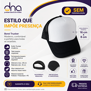 Bone Truker Preto - Sem Personalização