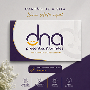 Cartão de Visita Frente Personalizado - 100 unidades