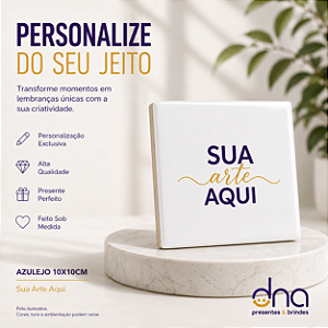 Azulejo 10X10cm Branco - Sua Arte Aqui