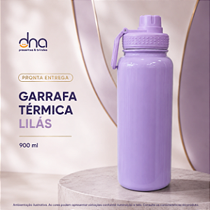 Garrafas Térmica com Tampa Emborrachada 900ml - Lilás