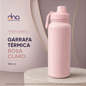 Garrafas Térmica com Tampa Emborrachada 900ml - Rosa