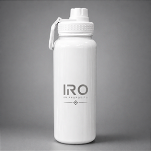 Garrafas Térmica com Tampa Emborrachada 900ml - Branca - IRO